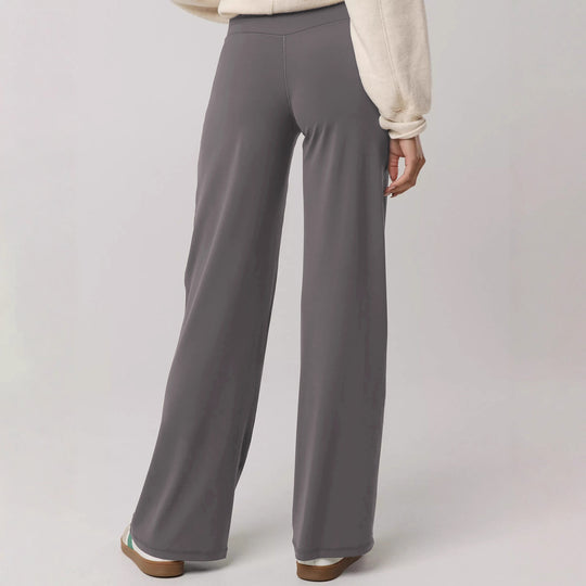 Damen Sportliche Palazzo-Hose mit hohem Bund und komfortablem Schnitt EB