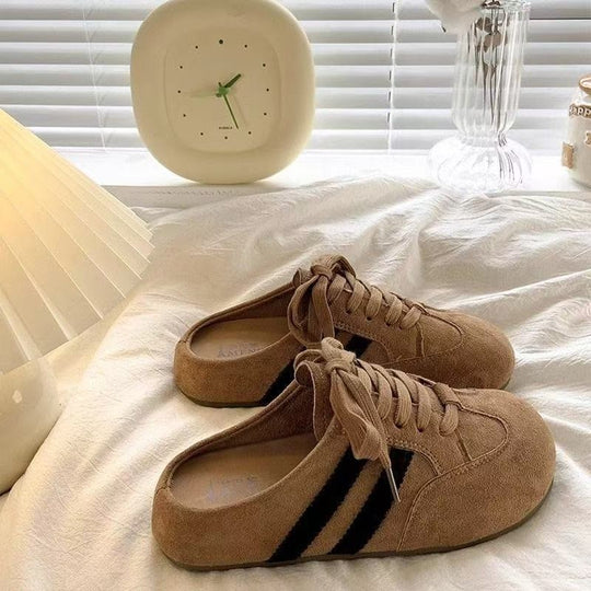 Damen Mokassins mit modischem Schnürdesign und flexibler Laufsohle EB