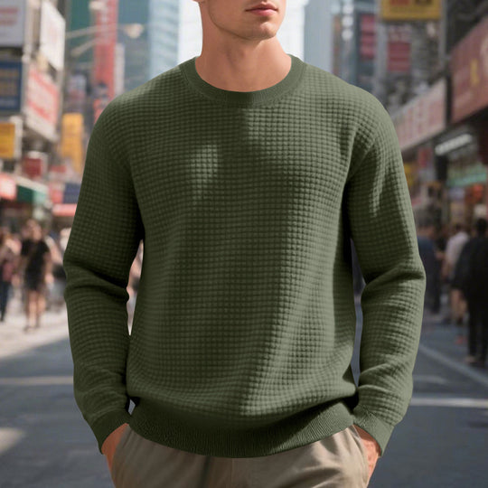 Herren Strickpullover mit strukturiertem Design und optimaler Passform EB