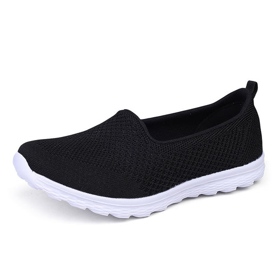 Damen nan leichter gestrickter Schlupfsneaker mit Glitzerfäden, elastischem Einstieg und flexibler Leichtsohle EB