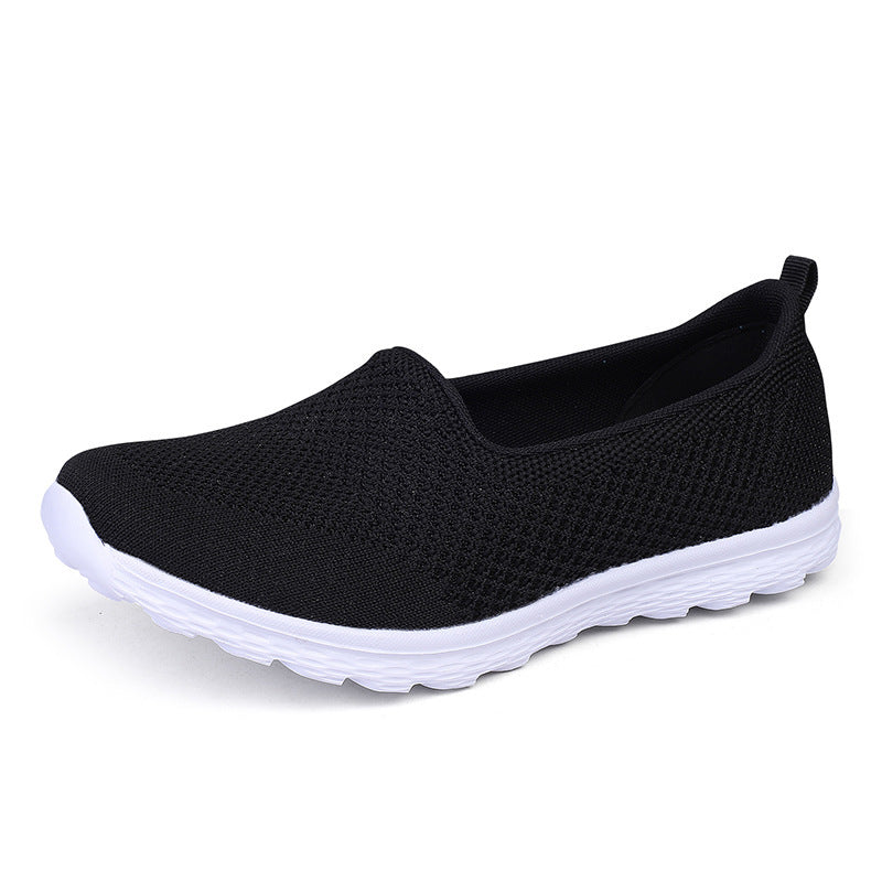 Damen Slip-On Fashion Sneakers mit elastischem Obermaterial und rutschfester Sohle EB
