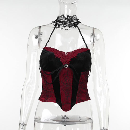 Damen figurbetonte Bluse mit Rüschendetails und Schnürung EB