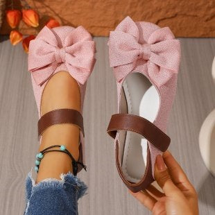 Damen Verspielte Ballerinas mit großem Schleifendetail EB