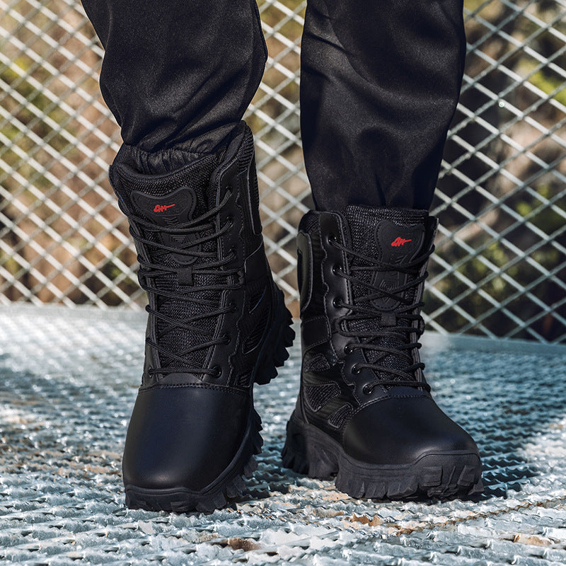 Damen robuste Sicherheitsstiefel mit rutschfester Sohle und atmungsaktivem Mesh EB