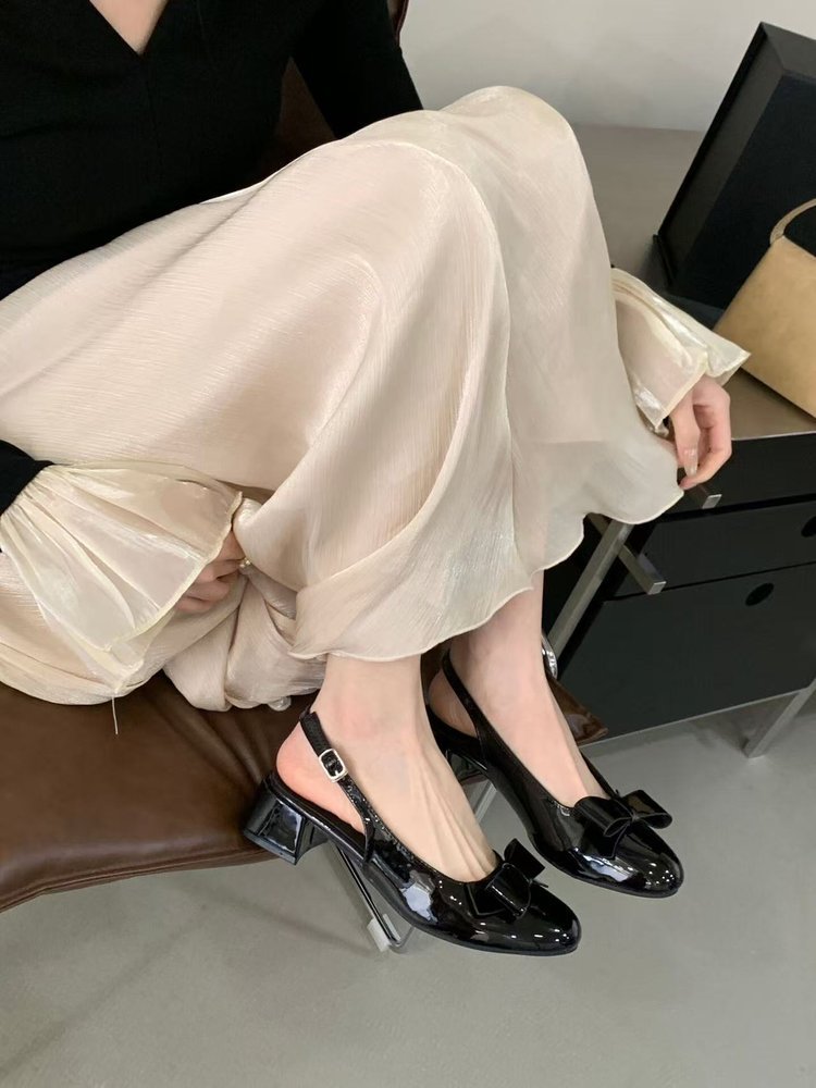 Damen elegante Sling-Pumps mit modischer Schleifenapplikation EB