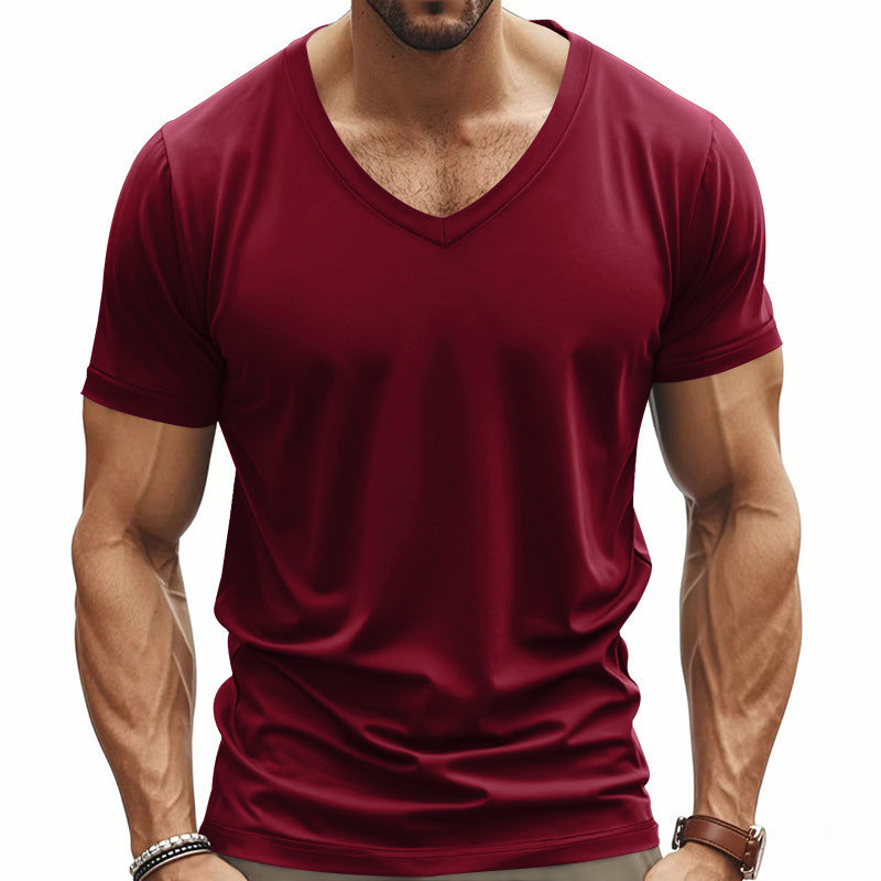 Herren Funktions-T-Shirt mit V-Ausschnitt aus atmungsaktivem Material EB