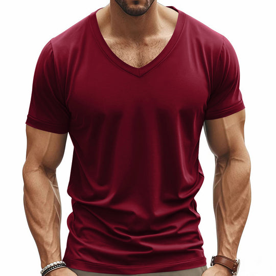 Herren Funktions-T-Shirt mit V-Ausschnitt aus atmungsaktivem Material EB