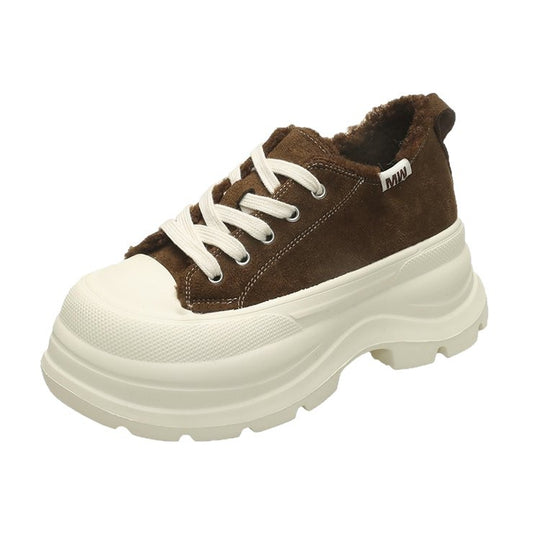 Damen Sneakers mit luxuriösem Fleece-Innenfutter und robustem Plateau EB