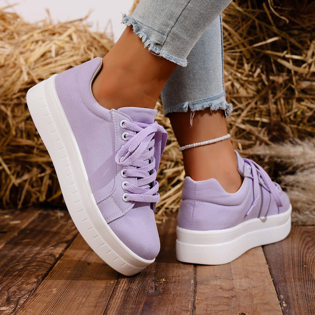Damen Modische Plattform Sneakers EB