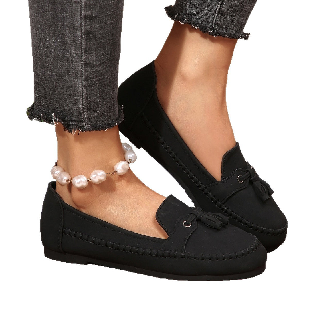 Damen Mokassins mit trendigem Fransen-Design und bequemer Sohle EB