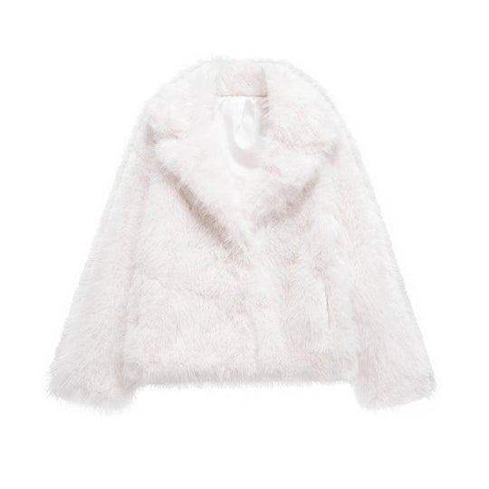 Damen modischer Fellblazer EB