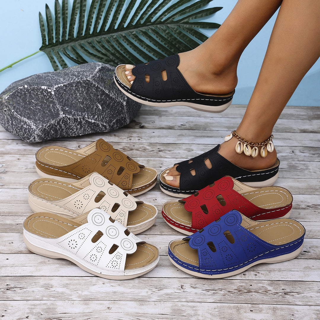 Damen Komfortable Clogs mit atmungsaktivem Design und modischen Ausschnitten EB