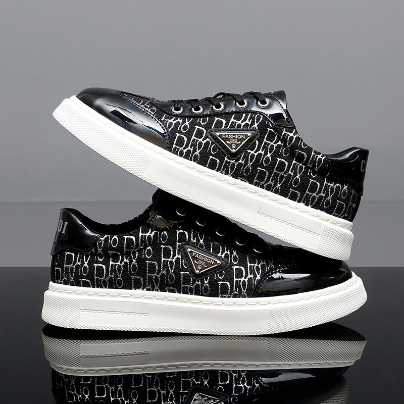 Damen Modische Sneakers mit exklusivem Muster und glänzender Oberfläche EB