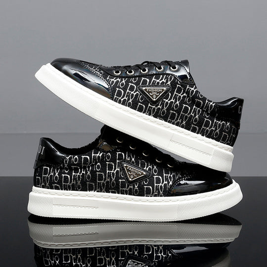 Damen Modische Sneakers mit exklusivem Muster und glänzender Oberfläche EB