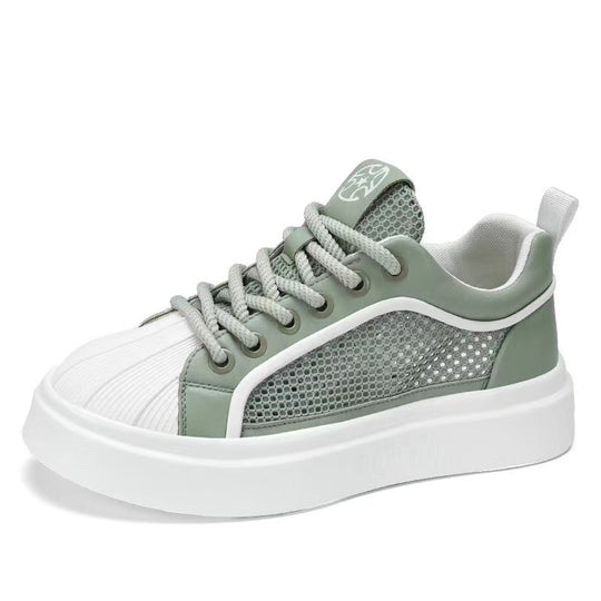 Damen Sportliche Sneakers mit atmungsaktiver Mesh-Oberfläche und voluminöser Sohle EB