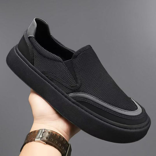 Damen Slip-On Sneakers mit atmungsaktiver Mesh-Oberfläche und gepolsterter Sohle EB