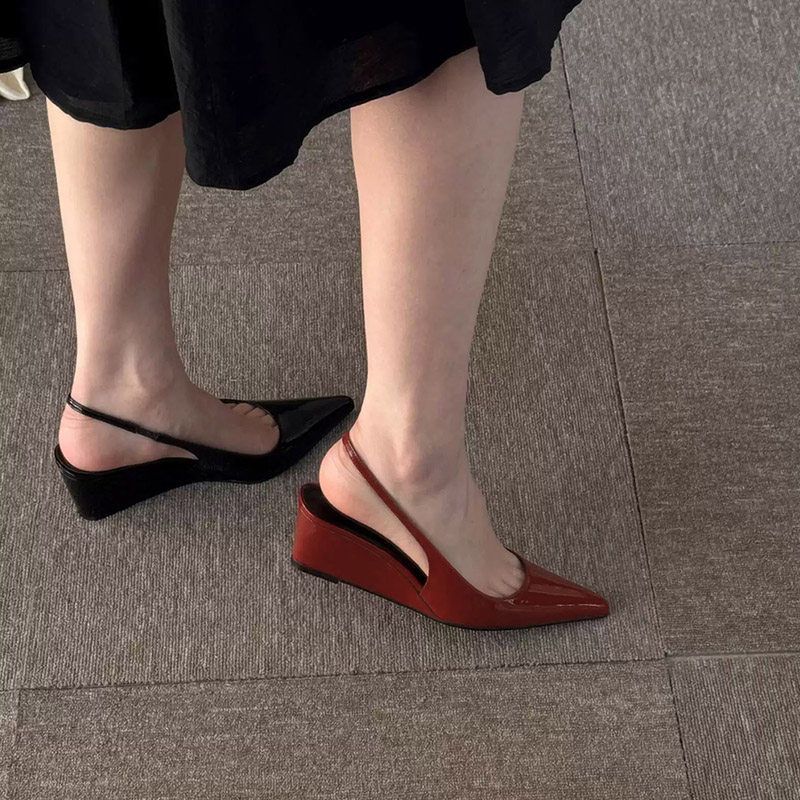 Damen elegante Slingback-Wedges EB