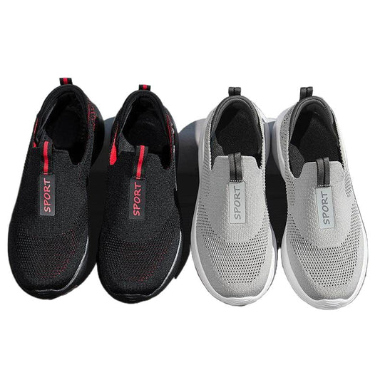 Damen Einfache und atmungsaktive Slip-On Sneakers EB