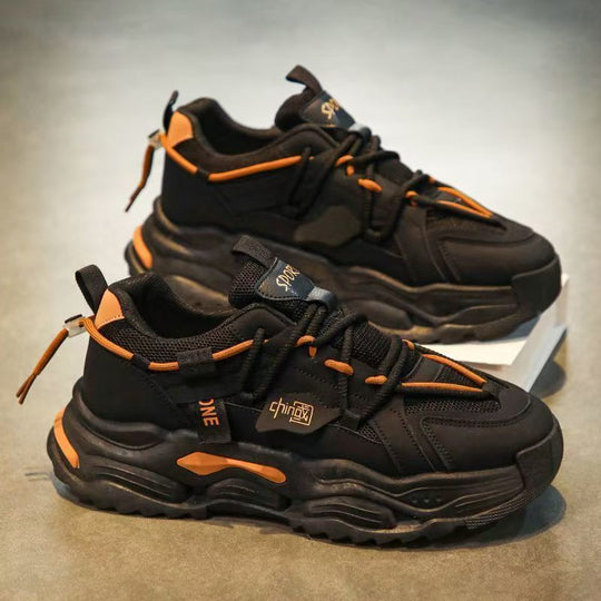 Damen Sportliche Chunky Sneakers mit atmungsaktiver Oberflächenstruktur und rutschfester Sohle EB