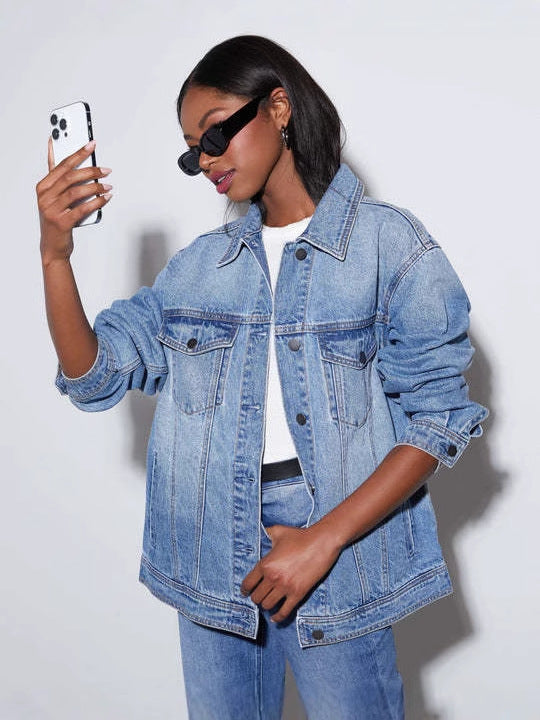 Damen Oversize Jeansjacke EB