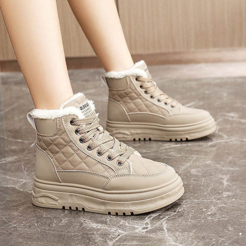 Damen warme gefütterte High-Top Sneakers EB