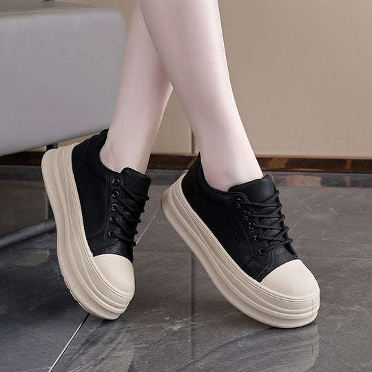 Damen Chunky Sneakers mit stabiler Gummisohle und elegantem Obermaterial EB