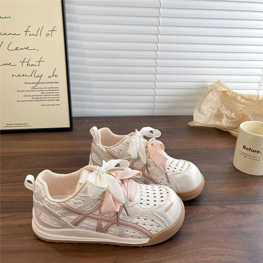 Damen Sportliche Freizeitsneaker mit atmungsaktiver Netz-Oberfläche und weicher Sohle EB