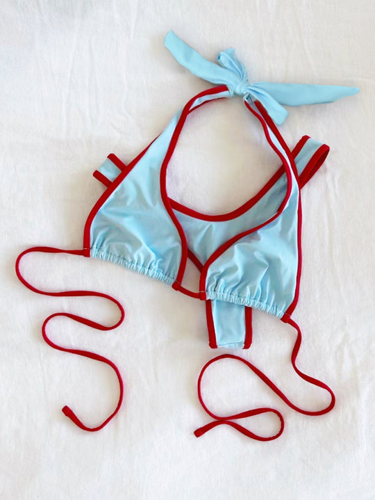Damen Bikini-Oberteil mit verspieltem Krawatten-Design EB