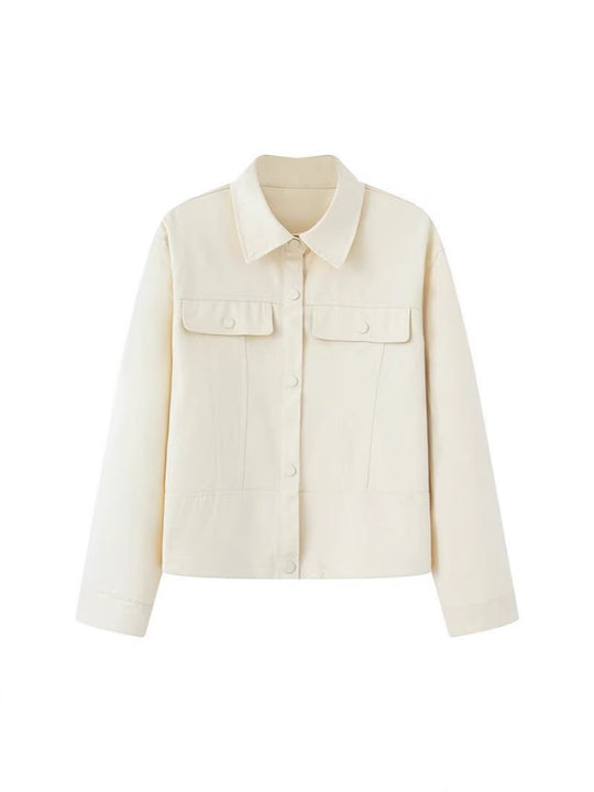 Damen modische Utility-Jacke mit großen Taschen und trendigem Schnitt EB