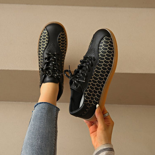 Damen modische Sneakers mit einzigartigem Musterdruck EB
