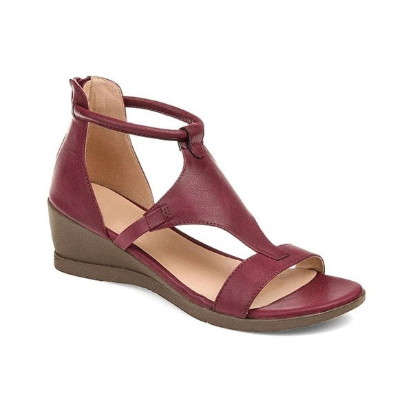 Damen Wedge-Sandaletten mit flexiblem Riemendesign und anatomischer Fußbettung EB