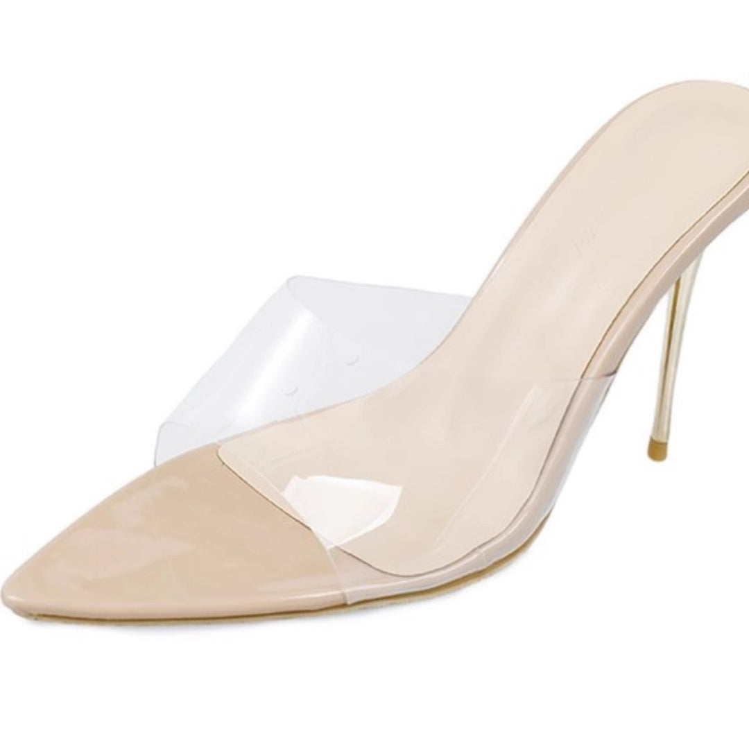 Damen transparente High Heel Sandalen mit elegantem Design EB