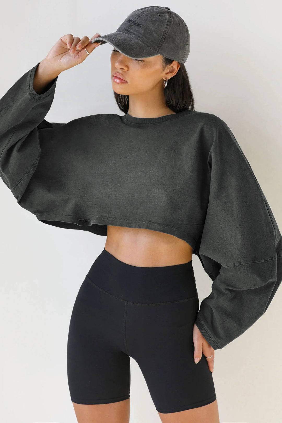 Damen lässiger Crop-Pullover EB