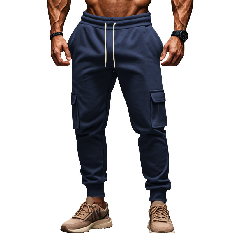Herren Cargo-Freizeithose mit verstellbarem Bund und funktionalen Taschen EB
