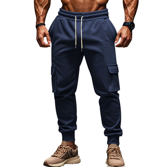 Herren Cargo-Freizeithose mit verstellbarem Bund und funktionalen Taschen EB