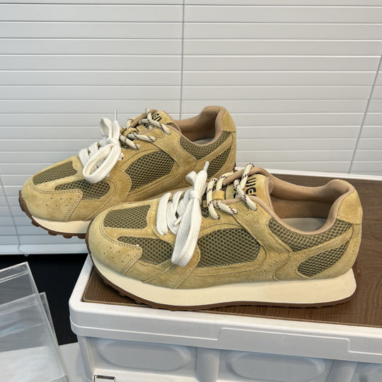 Damen Sportliche Sneakers mit atmungsaktiven Mesh-Einsätzen und dämpfendem Fußbett EB