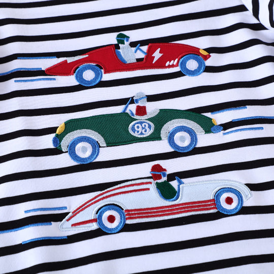 Jungen Langarm T-Shirt mit buntem Rennwagen-Motiv EB