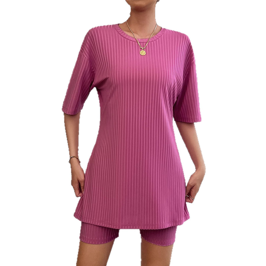 Damen Sportliches Kurzarm-Kleid mit integriertem Radlerhose EB