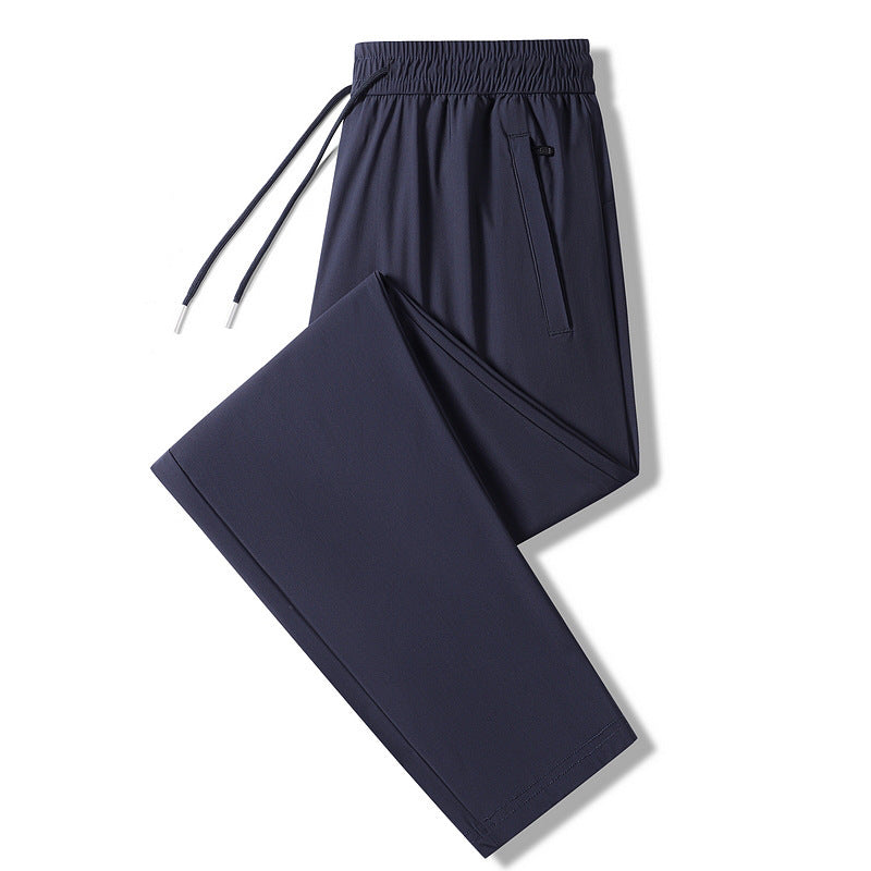 Herren nan leichte Stretchfreizeit Hose mit elastischem Bund und Reißverschlusstaschen EB