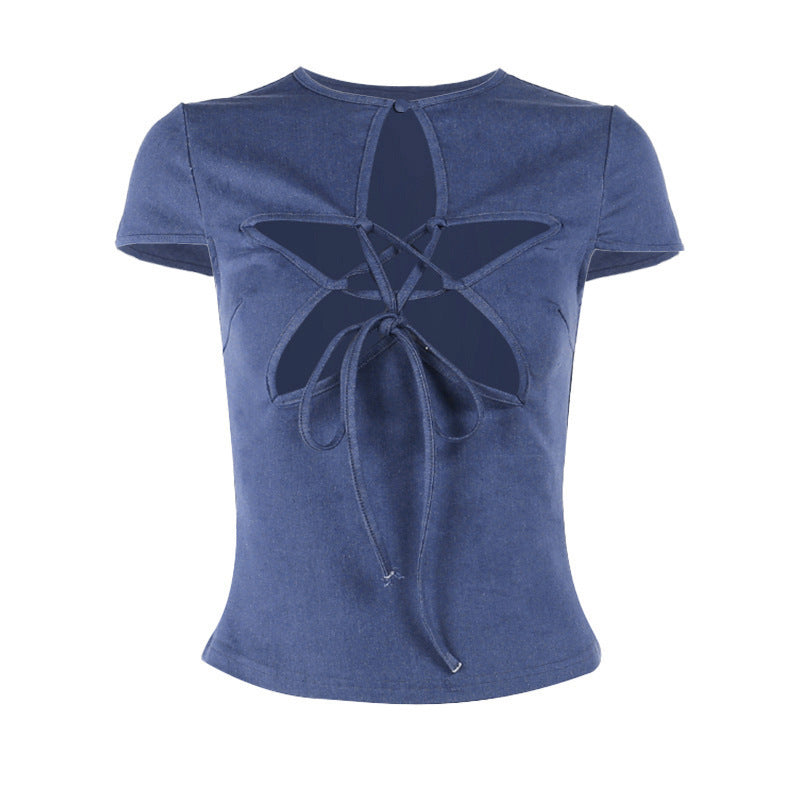 Damenoberteil mit einzigartigem Cut-Out-Design und eleganter Schnürung EB