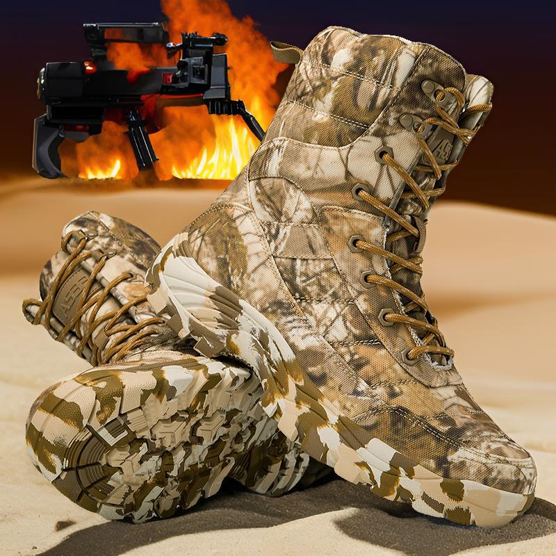 Herren wasserdichte Jagdstiefel mit rutschfester Sohle und hochgezogenem Knöchelschutz EB