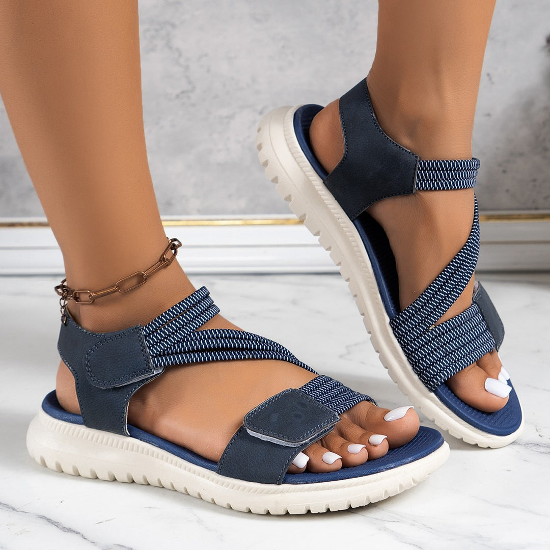 Damen Sportliche Sandalen mit verstellbarem Riemendesign und rutschfester Sohle EB