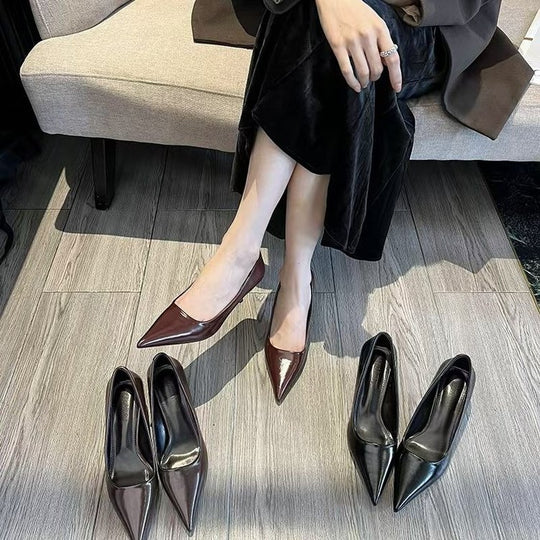 Damen elegante Stiletto-Pumps mit spitzem Zehenbereich EB