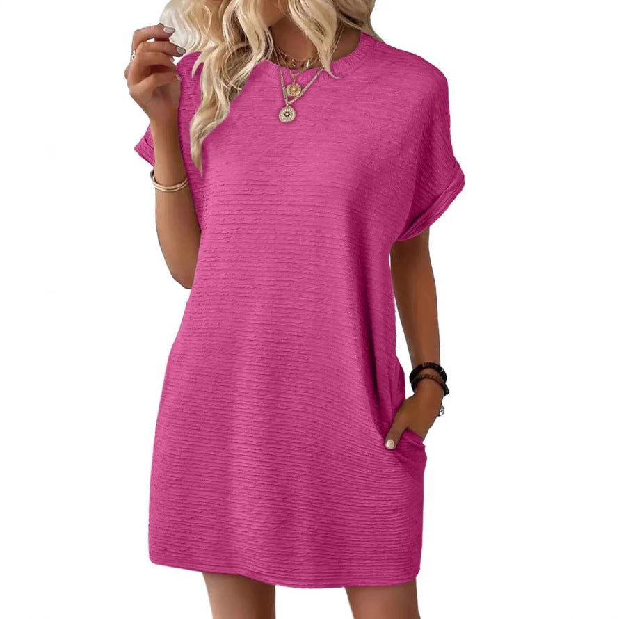 Damen Casual-Kleid mit lässigem Schnitt und praktischen Taschen EB