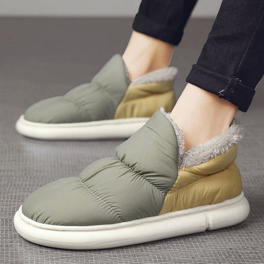 Damen Warmgefütterte Slipper mit rutschfester Sohle EB