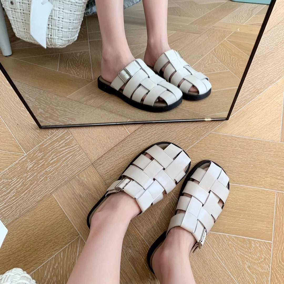 Damen komfortable Riemchen-Sandalen mit robustem Sohlenprofil und verstellbarem Schnallenverschluss EB