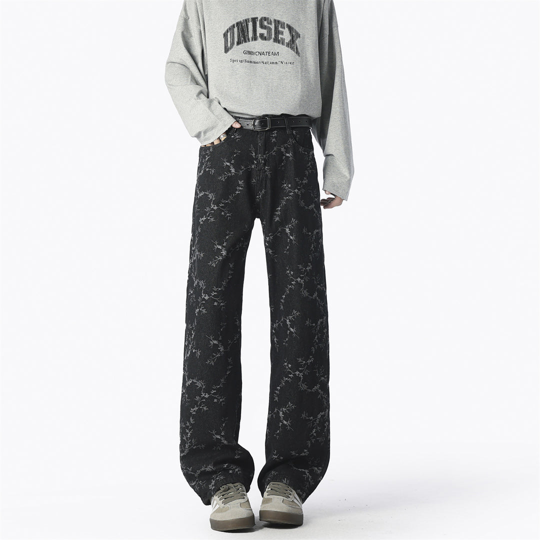 Herren Weite Jeans mit einzigartigem Muster und hohem Tragekomfort EB