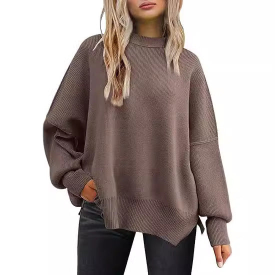 Damen lockerer Strickpullover EB