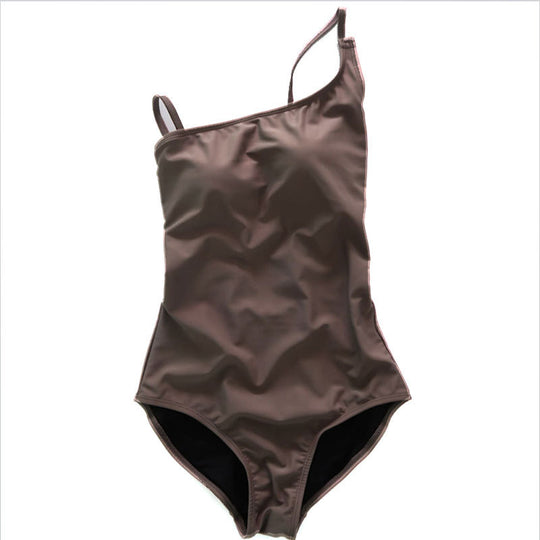 Damen Einteiliger Badeanzug mit asymmetrischem Schnitt und verstellbarem Trägersystem EB