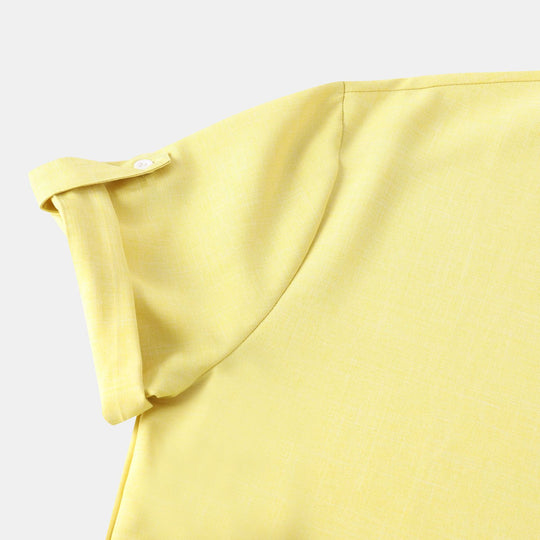 Herren Kurzarm-Hemd im lässigen Henley-Stil mit praktischen Knopfdetails EB